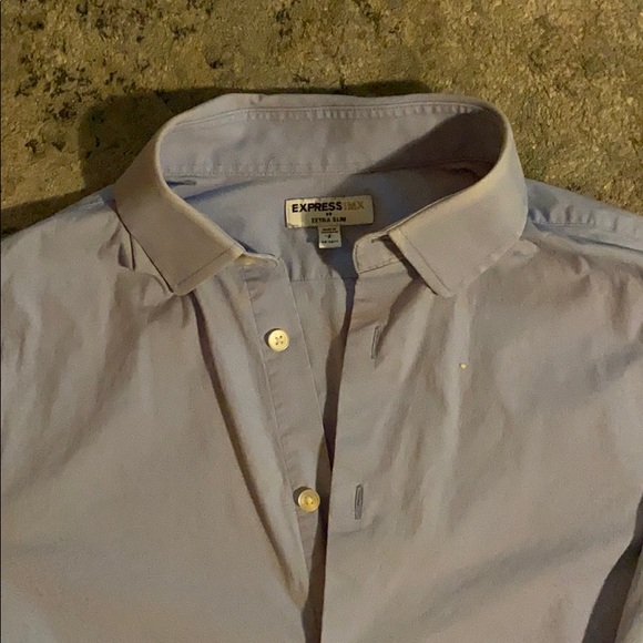 Light Blue Express Button Down Dress Shirt - Picture 2 of 3